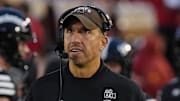 Iowa State Cyclones head coach Matt Campbell reacts during the fourth quarter against BYU at Jack Trice Stadium on Oct. 25, 2025, in Ames, Iowa.