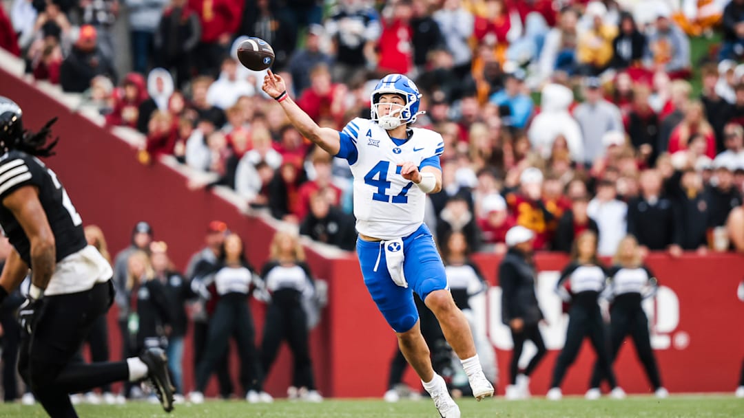 BYU quarterback Bear Bachmeier against Iowa State