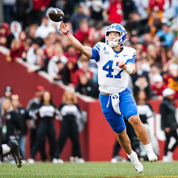 BYU quarterback Bear Bachmeier against Iowa State