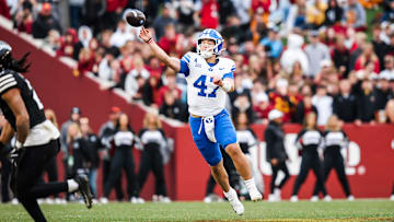 BYU quarterback Bear Bachmeier against Iowa State