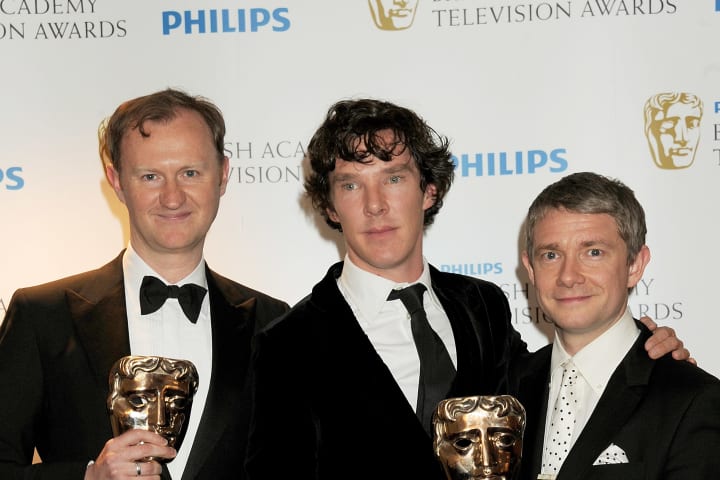 Mark Gatiss, Benedict Cumberbatch, Martin Freeman