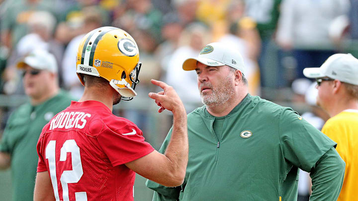 Former Green Bay Packers quarterback Aaron Rodgers and coach Mike McCarthy Former Green Bay Packers quarterback Aaron Rodgers and coach Mike McCarthy