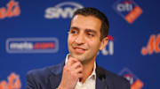 Mets president of baseball operations David Stearns addressed the media during his introductory press conference.