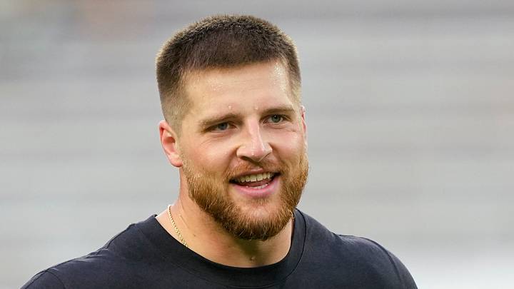 Green Bay Packers tight end Tucker Kraft (85) during warmups