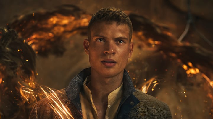 Josha Stradowski (Rand al’Thor) in The Wheel of Time season 3 finale. Image: Prime Video.