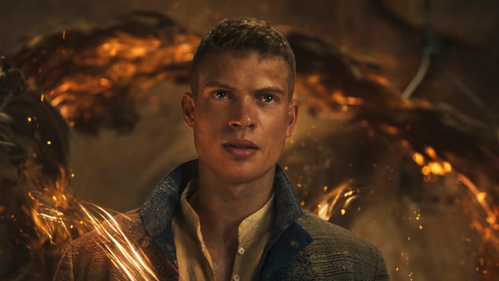 Josha Stradowski (Rand al’Thor) in The Wheel of Time season 3 finale. Image: Prime Video.
