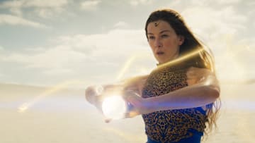 Moiraine Damodred (Rosamund Pike) in The Wheel of Time season 3. Image: Prime Video.