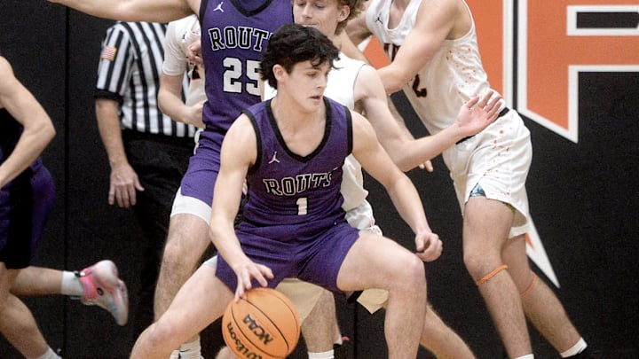 Routt's Samuel Long during the game against South County Tuesday, Feb. 10, 2026.