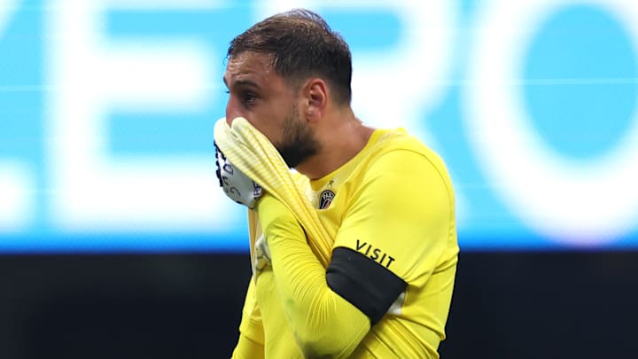 Gianluigi Donnarumma wirkte nach dem folgenschweren Foul an Jamal Musiala sichtlich betroffen Gianluigi Donnarumma wirkte nach dem folgenschweren Foul an Jamal Musiala sichtlich betroffen