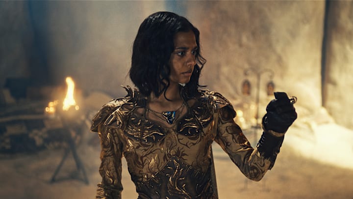 Madeleine Madden (Egwene) in The Wheel of Time season 3. Image: Prime Video.