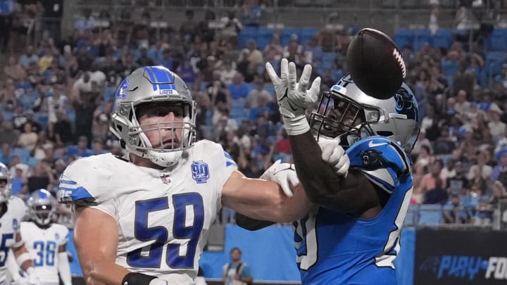 Detroit Lions linebacker Trevor Nowaske (59)