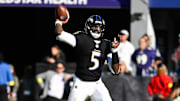 Baltimore Ravens quarterback Tyler Huntley