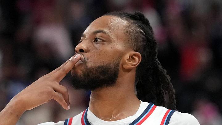Mar 31, 2026; Inglewood, California, USA;  LA Clippers guard Darius Garland (10): Kirby Lee-Imagn Images