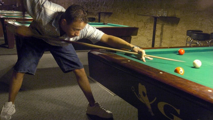 June 28, 2006; Sioux Falls, SD, USA; FILE PHOTO; This is one of a series of photographs of Shane Van Boening, Sioux Falls, who is trying to make it on the international pool tour.  These photos were taken at Q Club, downtown Sioux Falls where Shane was practicing Wednesday afternoon June 28, 2006.  He practices six hours a day.