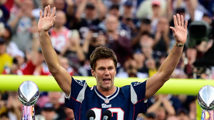 Sep 10, 2023; Foxborough, Massachusetts, USA; New England Patriots former quarterback Tom Brady