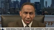 Stephen A. Smith was fired-up about Stephen Jones's comments on Micah Parsons. 