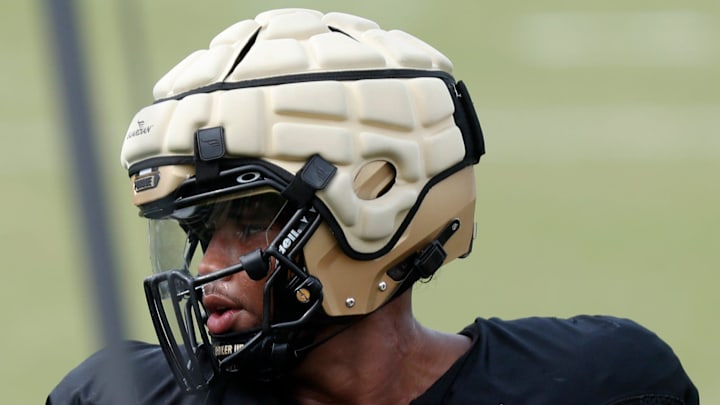 Purdue Boilermakers offensive lineman Marcus Mbow