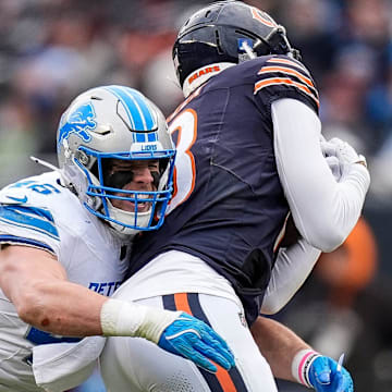 Detroit Lions linebacker Jack Campbell (46).
