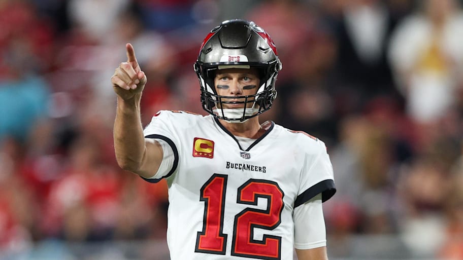 Tampa Bay Buccaneers quarterback Tom Brady (12) signals a play against the Kansas City Chiefs. | Nathan Ray Seebeck-Imagn Images