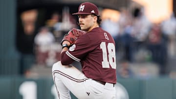 Mississippi State pitcher Noah Sullivan started Tuesday's game against Ole Miss and helped secure the Bulldogs' first lead of the game.