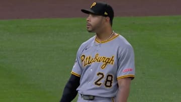Tommy Pham makes a gesture towards fans in Anaheim.