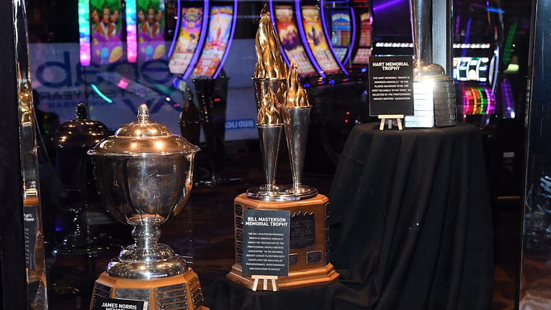 NHL Trophies Displayed At The Hard Rock Hotel & Casino Ahead Of The 2018 NHL Awards