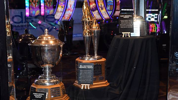 NHL Trophies Displayed At The Hard Rock Hotel & Casino Ahead Of The 2018 NHL Awards
