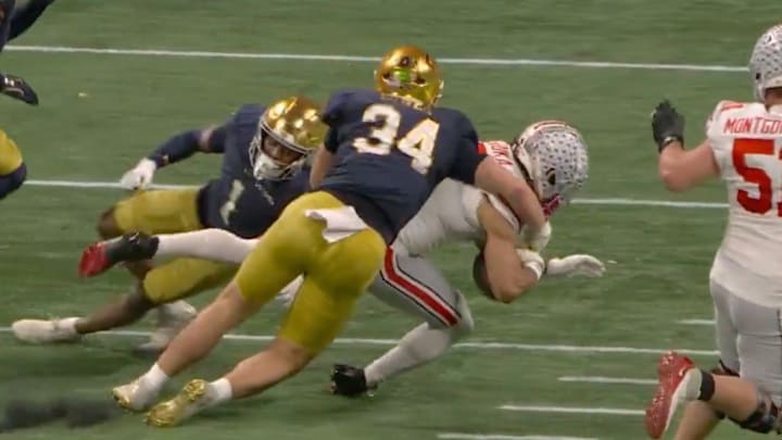 Ohio State’s first fumble since early November came in the CFP championship game.
