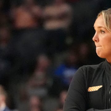 Tennessee head coach Kim Caldwell in the final minutes of the loss to Texas in the Sweet 16 of the NCAA college basketball tournament on Saturday, March 29, 2025, in Birmingham, AL.