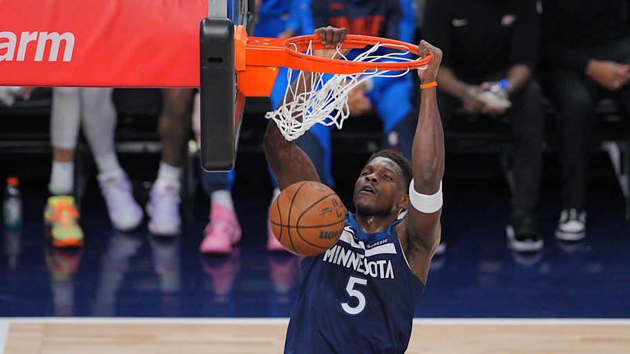 Minnesota Timberwolves guard Anthony Edwards on May 24, 2025. | Brad Rempel-Imagn Images