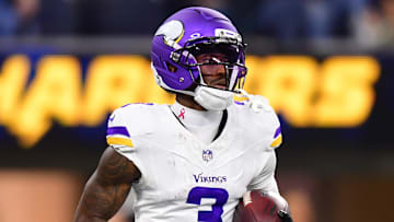 Minnesota Vikings wide receiver Jordan Addison (3) should be a sell-high trade candidate for fantasy football managers, as his role and production may dwindle as the supporting cast around him is dealing with injuries and poor play.