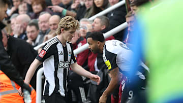Anthony Gordon was sent off during Newcastle's FA Cup loss to Brighton.