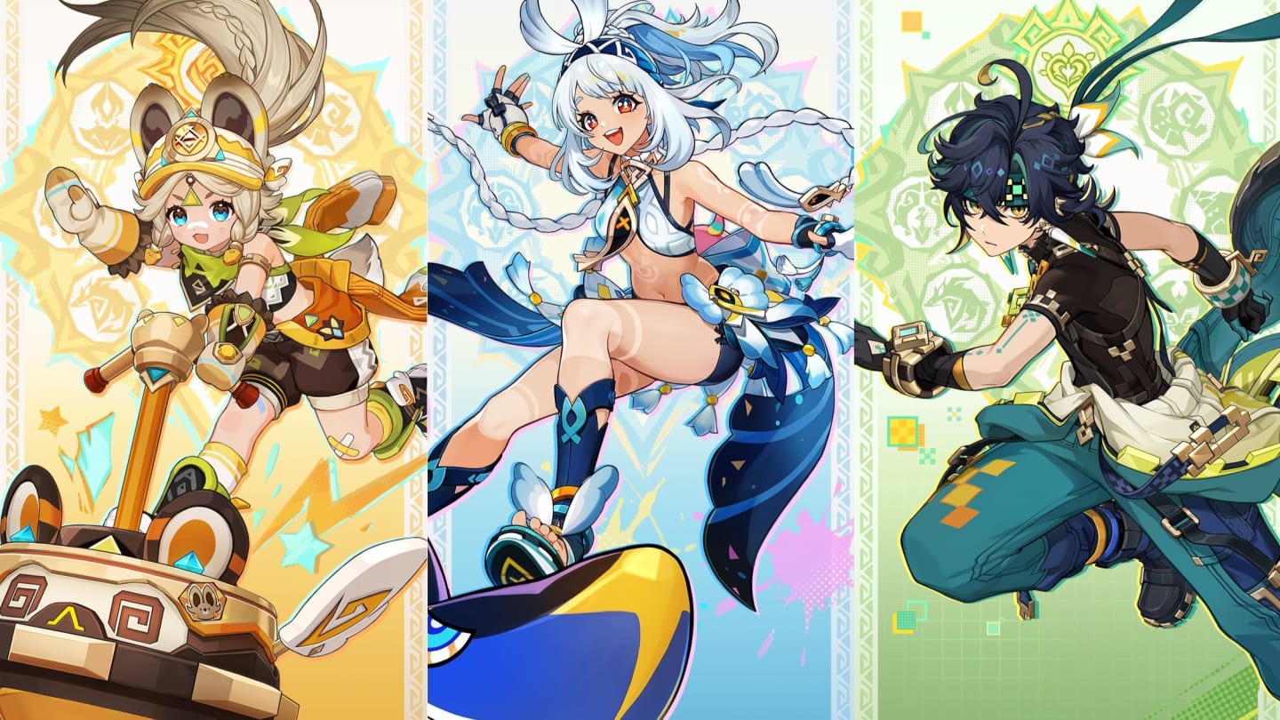 Genshin Impact 5.0 banners Mualani, Kinich, and Kachina debut