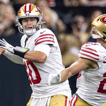 San Francisco 49ers quarterback Mac Jones