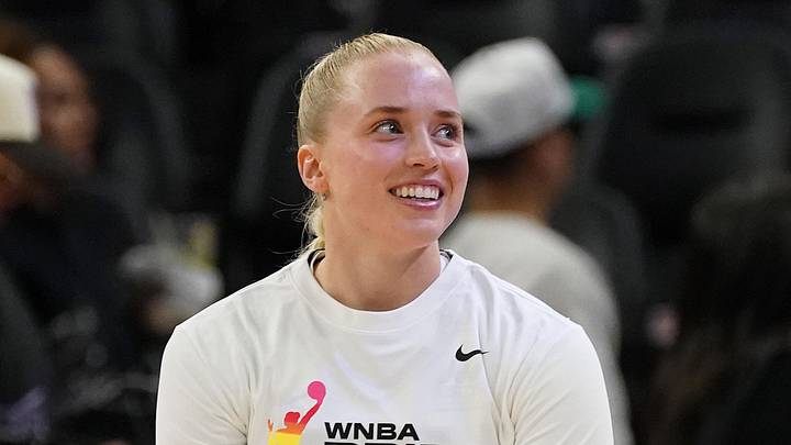 Jun 27, 2025; San Francisco, California, USA;  Chicago Sky guard Hailey Van Lith (2) warms up with her WNBA Pride shirt presented by Coach before the game against the Golden State Valkyries at Chase Center. Mandatory Credit: David Gonzales-Imagn Images