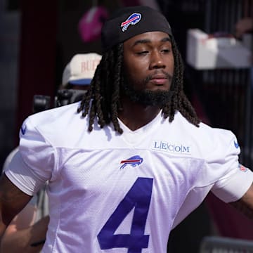 James Cook has been sitting out of practice lately in an effort to secure a new contract. 