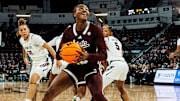 Mississippi State's Favour Nwaedozi looks up towards the basket before scoring two of her team-high 18 points Thursday night.