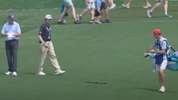 A snake slithered across the green during the PGA Championship.