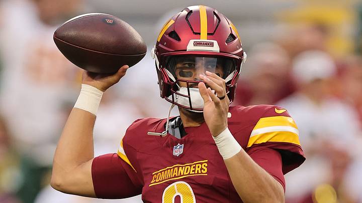Washington Commanders quarterback Marcus Mariota