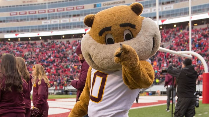 Nov 24, 2018; Madison, WI, USA; Minnesota Golden Gophers mascot Goldy Gopher prior to the game against the Wisconsin Badgers at Camp Randall Stadium. Mandatory Credit: Jeff Hanisch-USA TODAY Sports