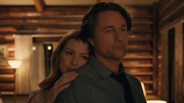 Virgin River. (L to R) Alexandra Breckenridge as Mel Monroe, Martin Henderson as Jack Sheridan in episode 602 of Virgin River