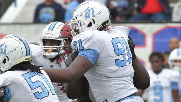 South Florence defensive lineman Amare Adams.