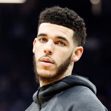 Jan 4, 2020; Sacramento, California, USA; New Orleans Pelicans guard Lonzo Ball (2) stands on the court before the game against the Sacramento Kings at Golden 1 Center. Mandatory Credit: Darren Yamashita-USA TODAY Sports