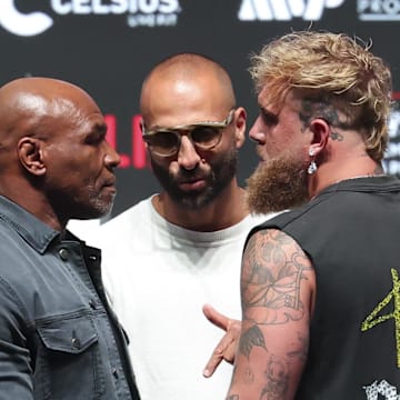 Paul and Tyson face off after their press conference.