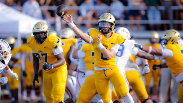 Aquinas quarterback Andrew Indorf