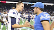 Lions quarterback Matthew Stafford and Patriots quarterback Tom Brady shake hands after the Lions' 26-10 win on the game Friday, August 25, 2017 at Ford Field in Detroit MI. Kirthmon F. Dozier/Detroit Free Press

Lions 082517 Kd 33