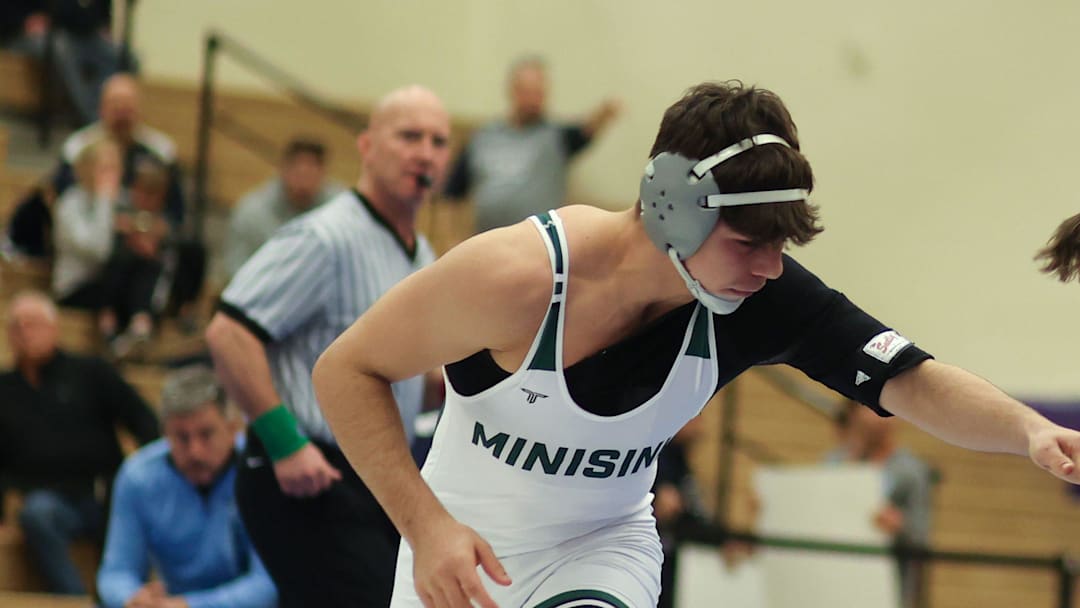 High school wrestler PJ Duke, of Minisink Valley (New York) scored a come-from-behind pin of four-time NCAA champion Yianni Diakomihalis to earn a spot on the U.S. Senior World Team. High school wrestler PJ Duke, of Minisink Valley (New York) scored a come-from-behind pin of four-time NCAA champion Yianni Diakomihalis to earn a spot on the U.S. Senior World Team.