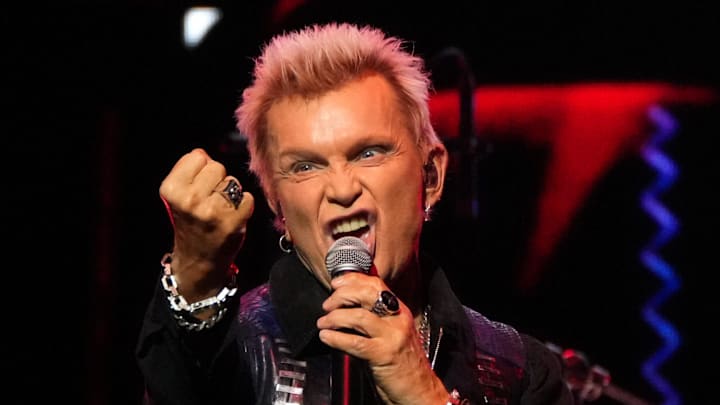 Billy Idol brings his signature snarl to the stage at his Nice Day to Tour Again! show at the Talking Stick Resort Amphitheatre April 30, 2025, Phoenix, Ariz.