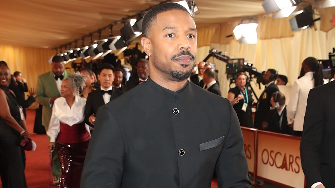 Michael B. Jordan on the red carpet at the 98th Academy Awards at the Dolby Theatre in Los Angeles.