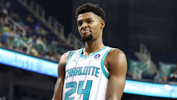 Charlotte Hornets small forward Brandon Miller (24) during a game against the Memphis Grizzlies.
